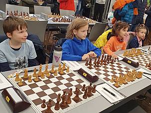 SG Trier U10 kurz vor Beginn der Runde bei der DVM 2022